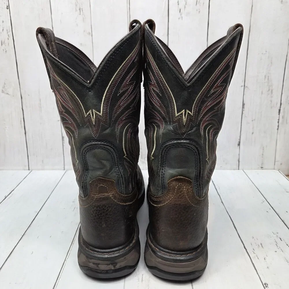Ariat Work Men's Leather Boots ASTM F2892-18 EH Size 10.5 EE Wide Brown Black